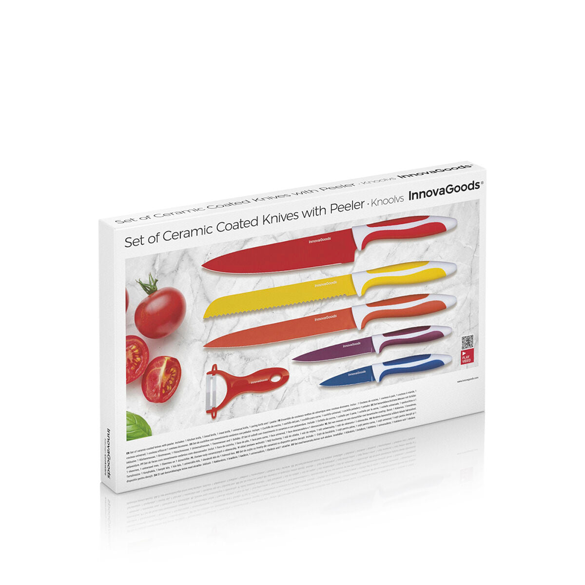 Juego de cuchillos cerámicos y pelador InnovaGoods