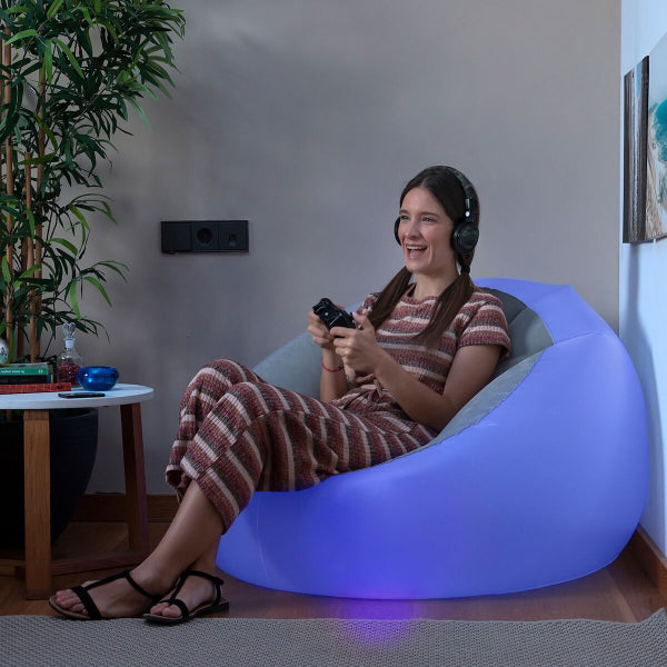 Sillón hinchable con luz LED multicolor InnovaGoods