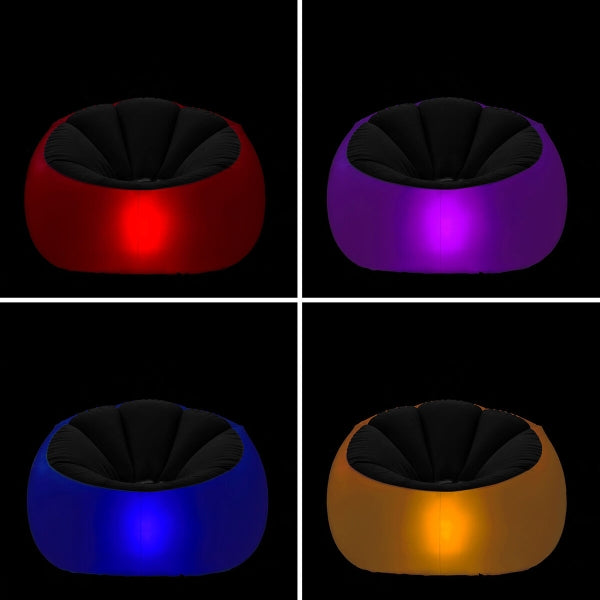 Sillón hinchable con luz LED multicolor InnovaGoods