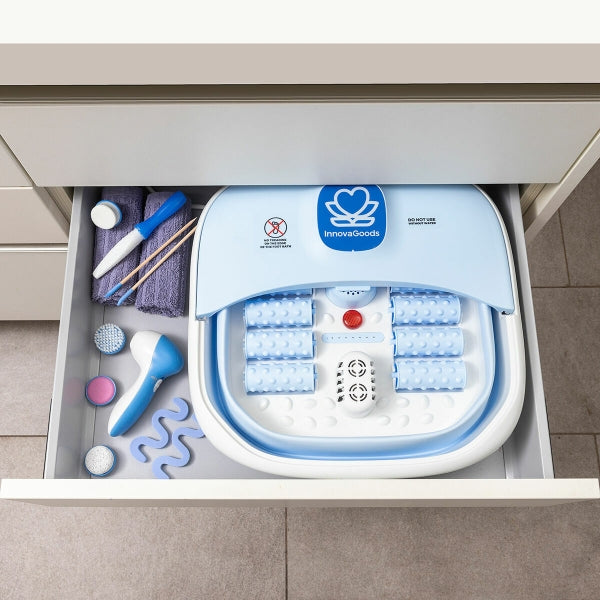 Spa plegable para pies con rodillos e hidromasaje InnovaGoods