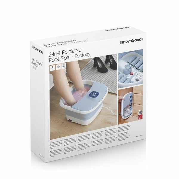 Spa plegable para pies con rodillos e hidromasaje InnovaGoods