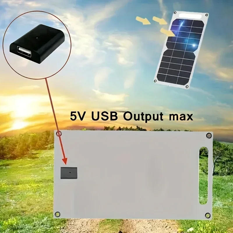 Panel solar portátil 5 V para carga de pequeños dispositivos