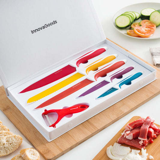 Juego de cuchillos cerámicos y pelador InnovaGoods