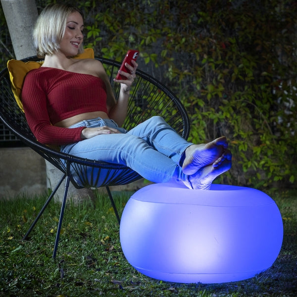 Asiento hinchable con luz LED multicolor InnovaGoods