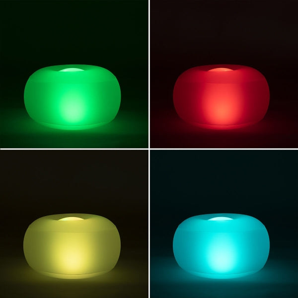 Asiento hinchable con luz LED multicolor InnovaGoods