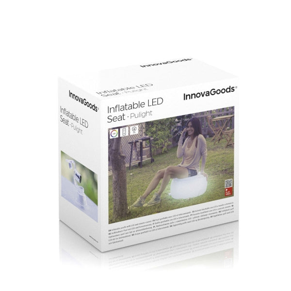 Asiento hinchable con luz LED multicolor InnovaGoods