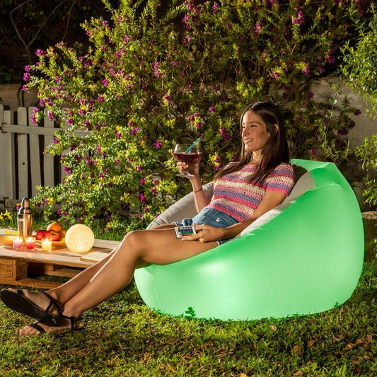 Sillón hinchable con luz LED multicolor InnovaGoods